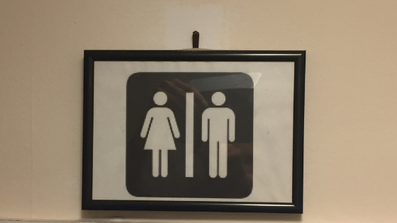 Gender male female toilet sign